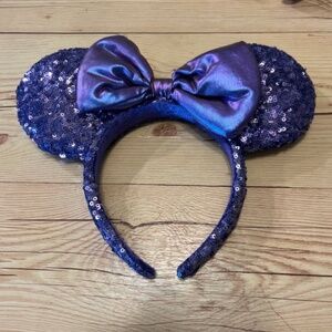 Purple sequin Disney ears